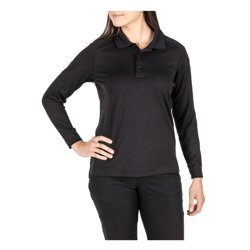 Women's 5.11 Long Sleeve Performance Polo Black 1 Women's 5.11 Long Sleeve Performance Polo Black
