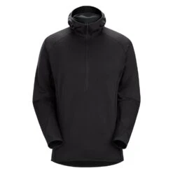 Men's Arc'teryx LEAF Delta AR 1/2 Zip Hoodie Black