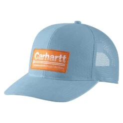 Men's Carhartt Canvas Mesh-Back Outdoors Patch Cap Moonstone