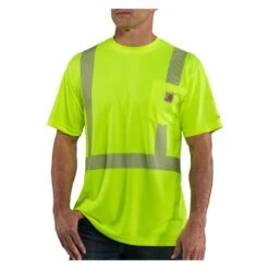 Men's Carhartt Force Hi-Vis Class 2 T-Shirt Lime