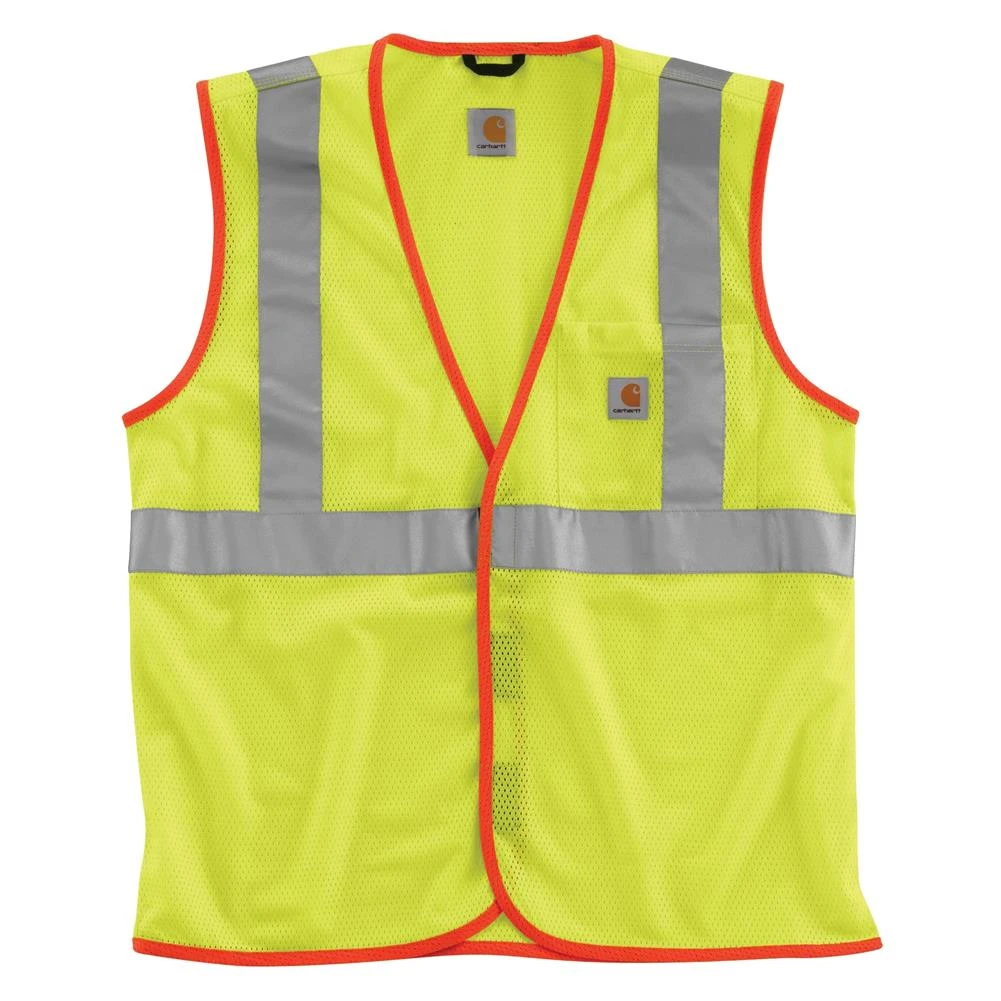 Men's Carhartt Hi-Vis Class 2 Vest Lime 1 Men's Carhartt Hi-Vis Class 2 Vest Lime