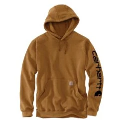 Men's Carhartt Midweight Logo Hoodie Brown