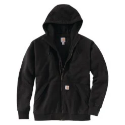 Men's Carhartt Rain Defender Loose Fit Midweight Thermal-Lined Full-Zip Sweatshirt Black