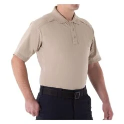 Men's First Tactical Cotton Short Sleeve Polo Khaki~1