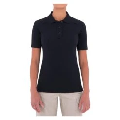 Women's First Tactical Pen Pocket Polo Black~2