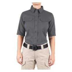 Women's First Tactical V2 Tactical Short Sleeve Shirt Gray~2