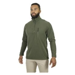 Men's Mission Made Quarter Zip Fleece Pullover Green