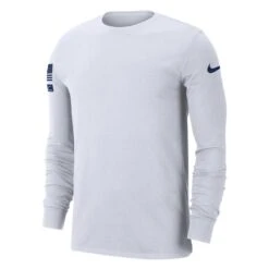 Men's Nike Dri-Fit Cotton Long Sleeve T-Shirt White