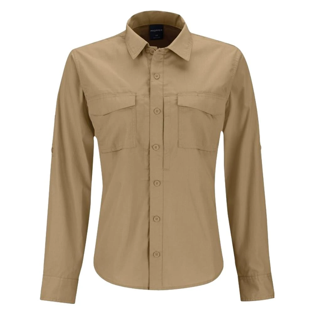Women's Propper Long Sleeve REVTAC Shirt Khaki~2 1 Women's Propper Long Sleeve REVTAC Shirt Khaki~2