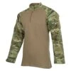 Men's TRU-SPEC Poly / Cotton 1/4 Zip Tactical Response Combat Shirt Coyote