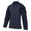 Men's TRU-SPEC Poly / Cotton 1/4 Zip Tactical Response Combat Shirt Navy