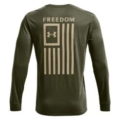 Men's Under Armour Freedom Flag Long Sleeve T-Shirt Green