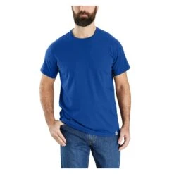 Men's Carhartt Force Relaxed Fit Midweight T-Shirt Blue -Carhart Clothing Shop 1 1001 carhartt force relaxed fit midweight t shirt glass blue