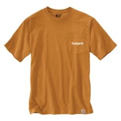 Men's Carhartt Relaxed Fit Heavyweight Pocket Line Graphic T-Shirt Oak -Carhart Clothing Shop 1 1001 carhartt relaxed fit heavyweight pocket line graphic t shirt golden oak