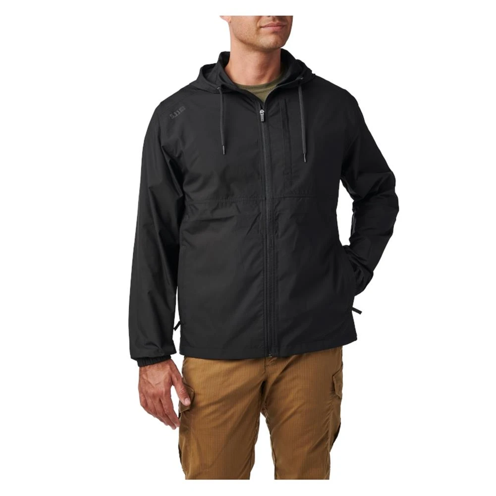 Men's 5.11 Radar Packable Hooded Jacket Black 3 Men's 5.11 Radar Packable Hooded Jacket Black - Image 3