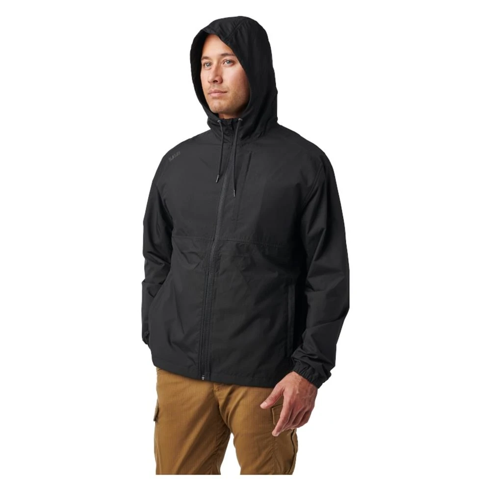 Men's 5.11 Radar Packable Hooded Jacket Black 5 Men's 5.11 Radar Packable Hooded Jacket Black - Image 5