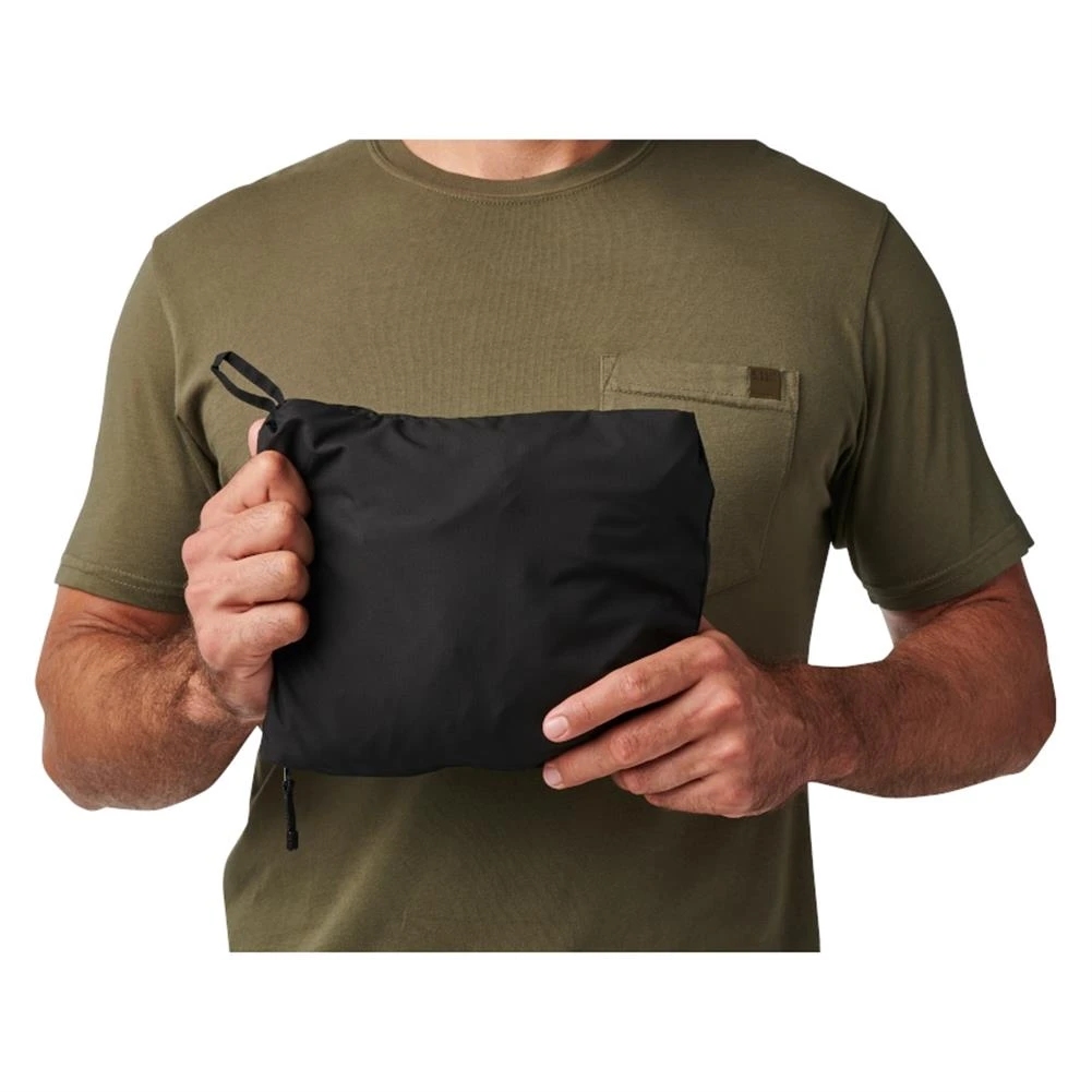 Men's 5.11 Radar Packable Hooded Jacket Black 10 Men's 5.11 Radar Packable Hooded Jacket Black - Image 10